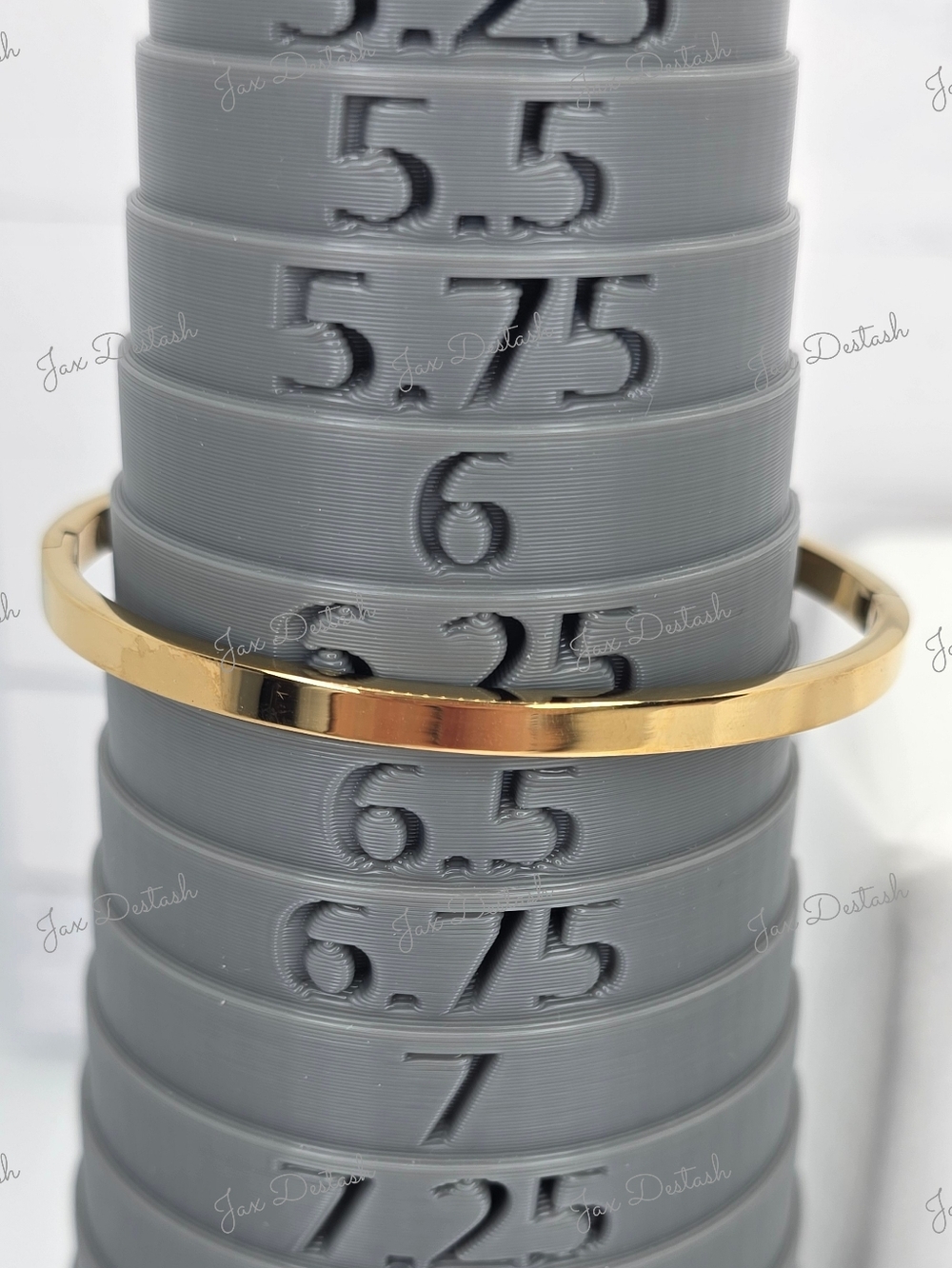 Stainless Steel Gold Tone Crystal-Accented Bangle Bracelet BR110 - Picture 4 of 4